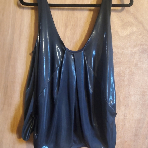 DIANE VON FURSTENBERG LEEZA METALLIC SHEEN. SLEEVELESS. SMALL,/MED - Picture 4 of 6